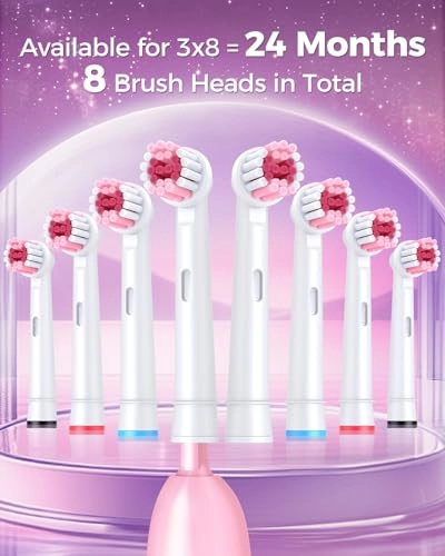 Rotating Electric Toothbrush - 8 Brush Heads 3 Modes