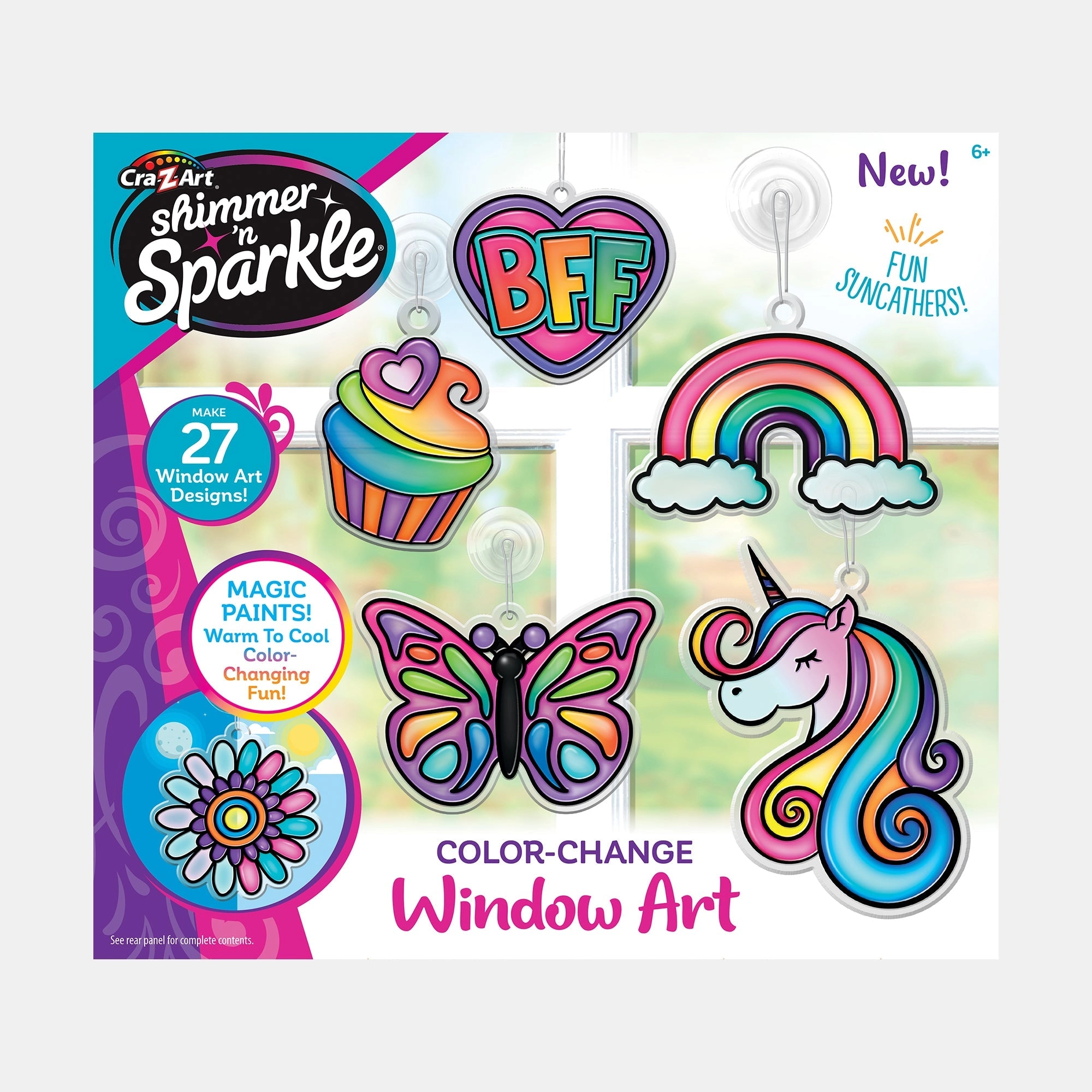 SHIMMER N SPARKLE Colour Changing Window Art - 6+ years 27 pcs