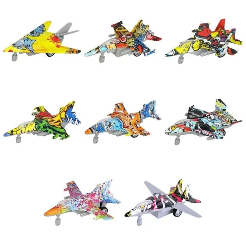 Power Joy Everyday Pull Back Fighter Aircraft - 1pc
