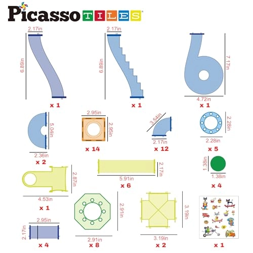 Pete the Cat Marble Maze - Architecture 62pcs