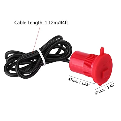 Motorcycle Waterproof USB Charging Socket - 12-24V 2 Amps