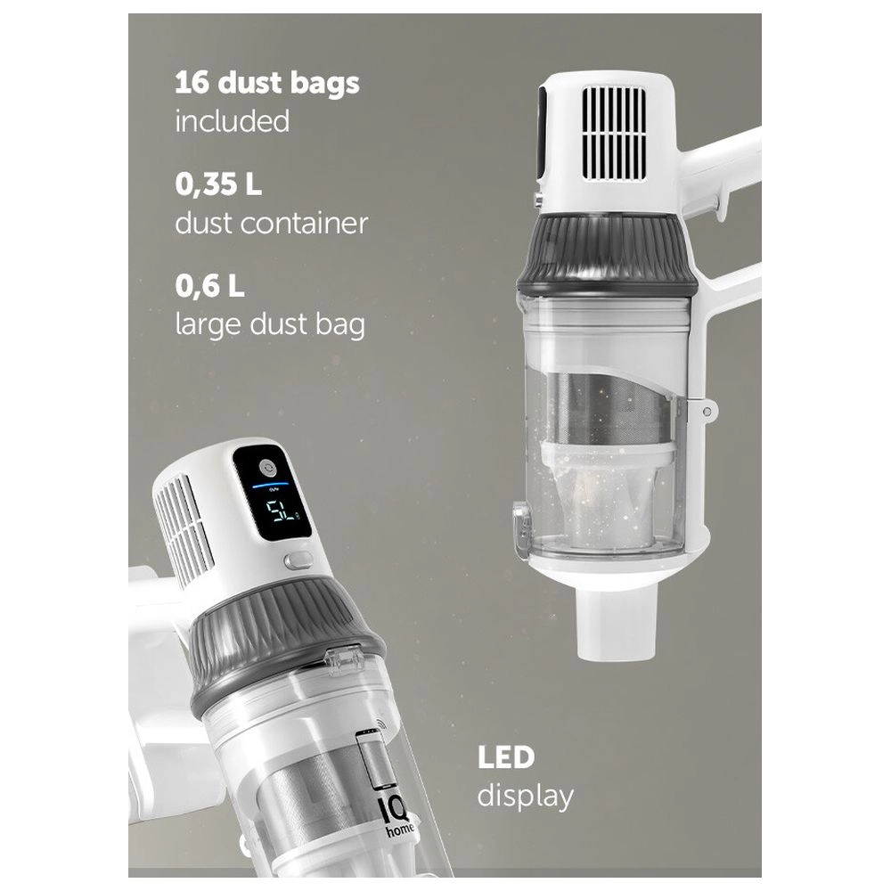 Cordless Electric Handstick Vacuum Cleaner - Cyclonic dust collection 85 minutes