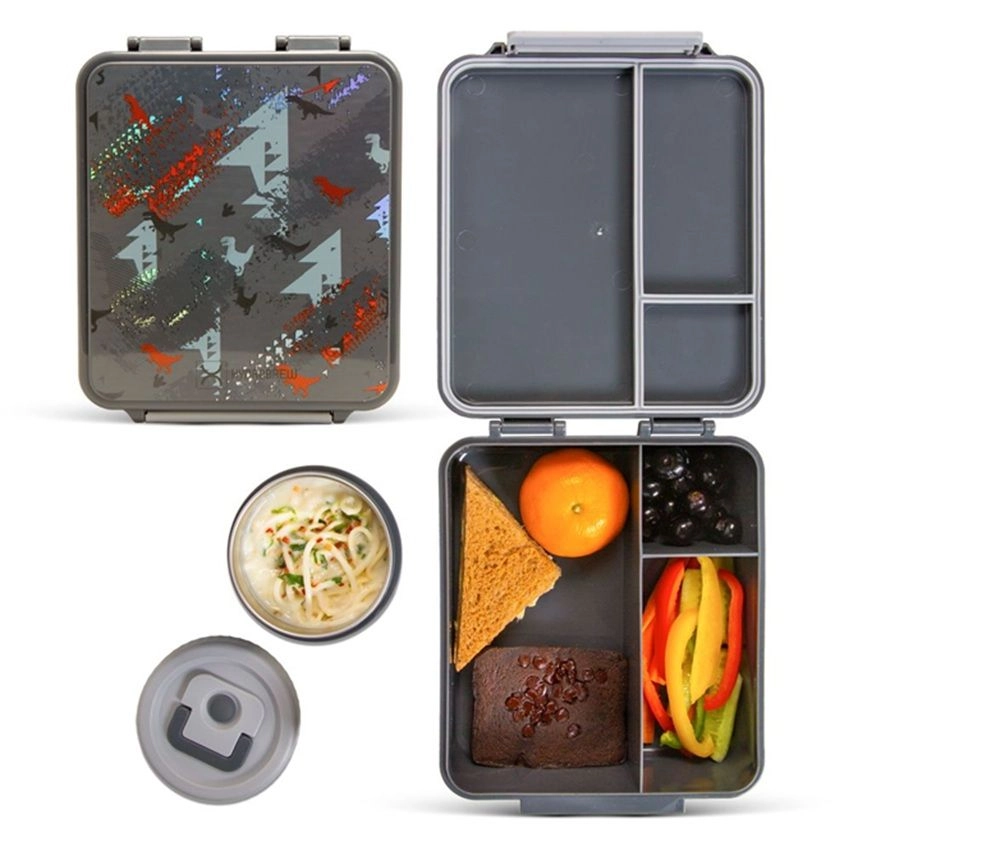 Bento Lunch Box With Steel Food Jar - Think Big Blush 1.74L