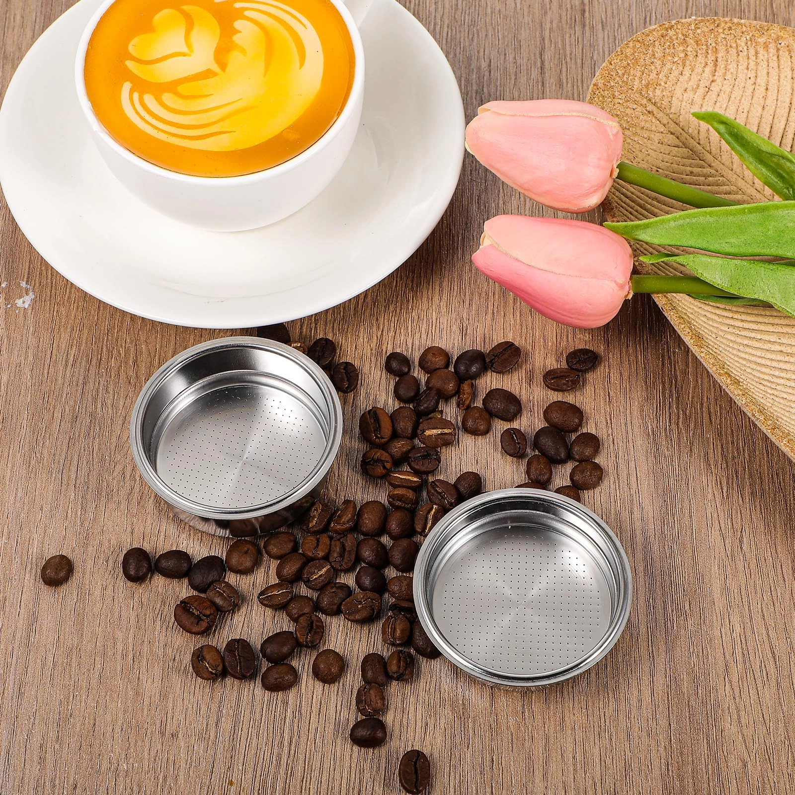51mm stainless steel coffee filter - 1+2 Cups Capacity
