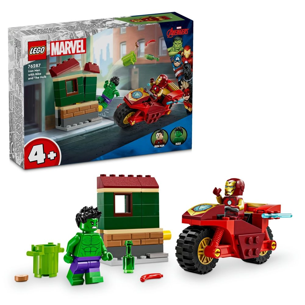 LEGO Marvel Iron Man with Bike and The Hulk (76287)