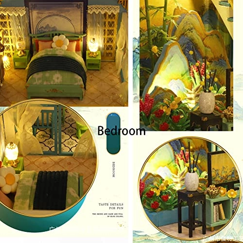 Miniature Wooden Dollhouse Furniture Kit - Creative Room 1:24