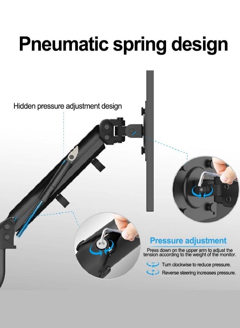 Gas Spring Monitor Arm - 32 in VESA 75x75/100x100mm