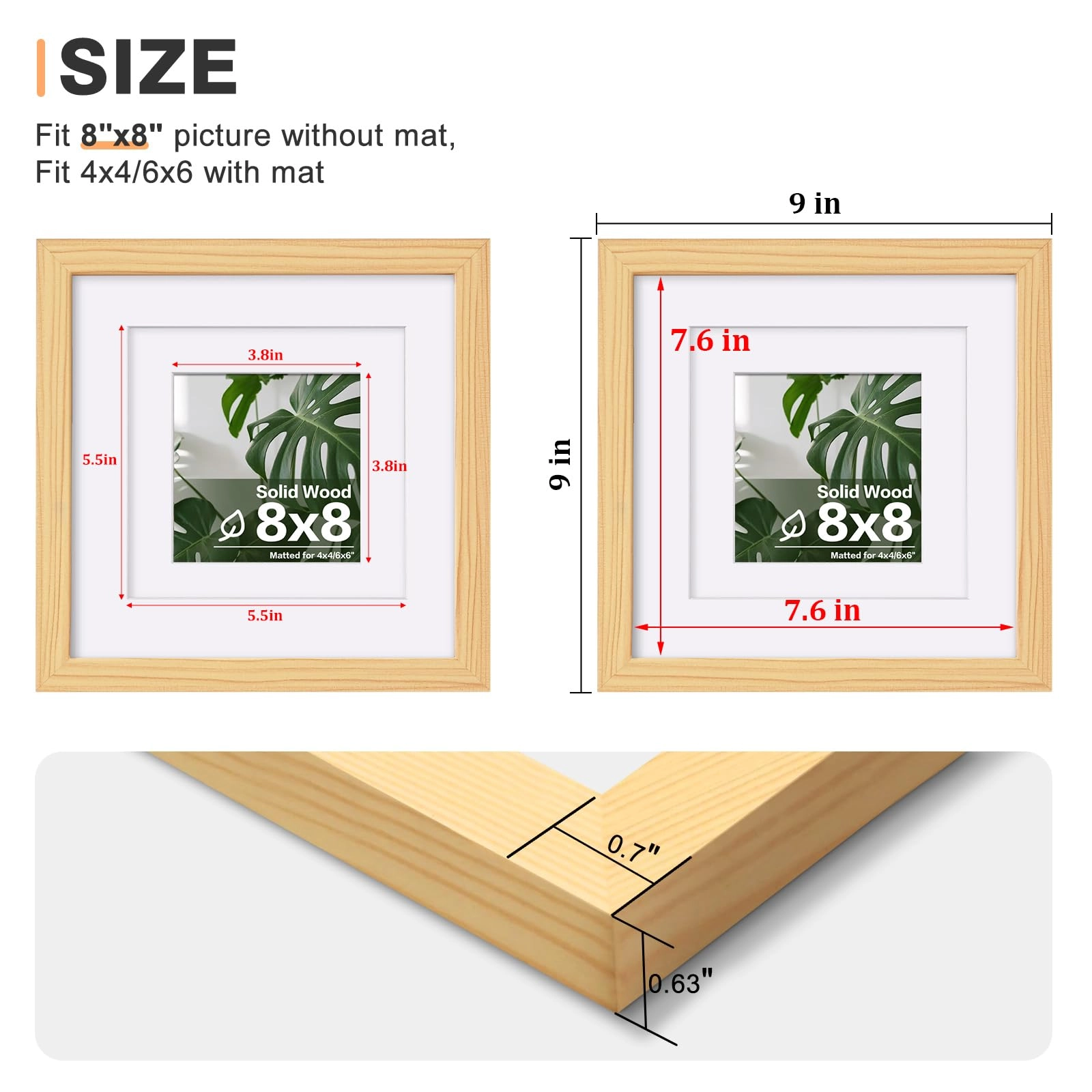 Collage Picture Frame - 8x8 Set