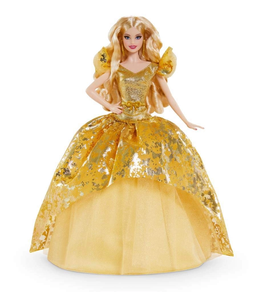 Barbie Signature 2020 Holiday - 12-inch Blonde Long Hair Golden Gown Ages 6+