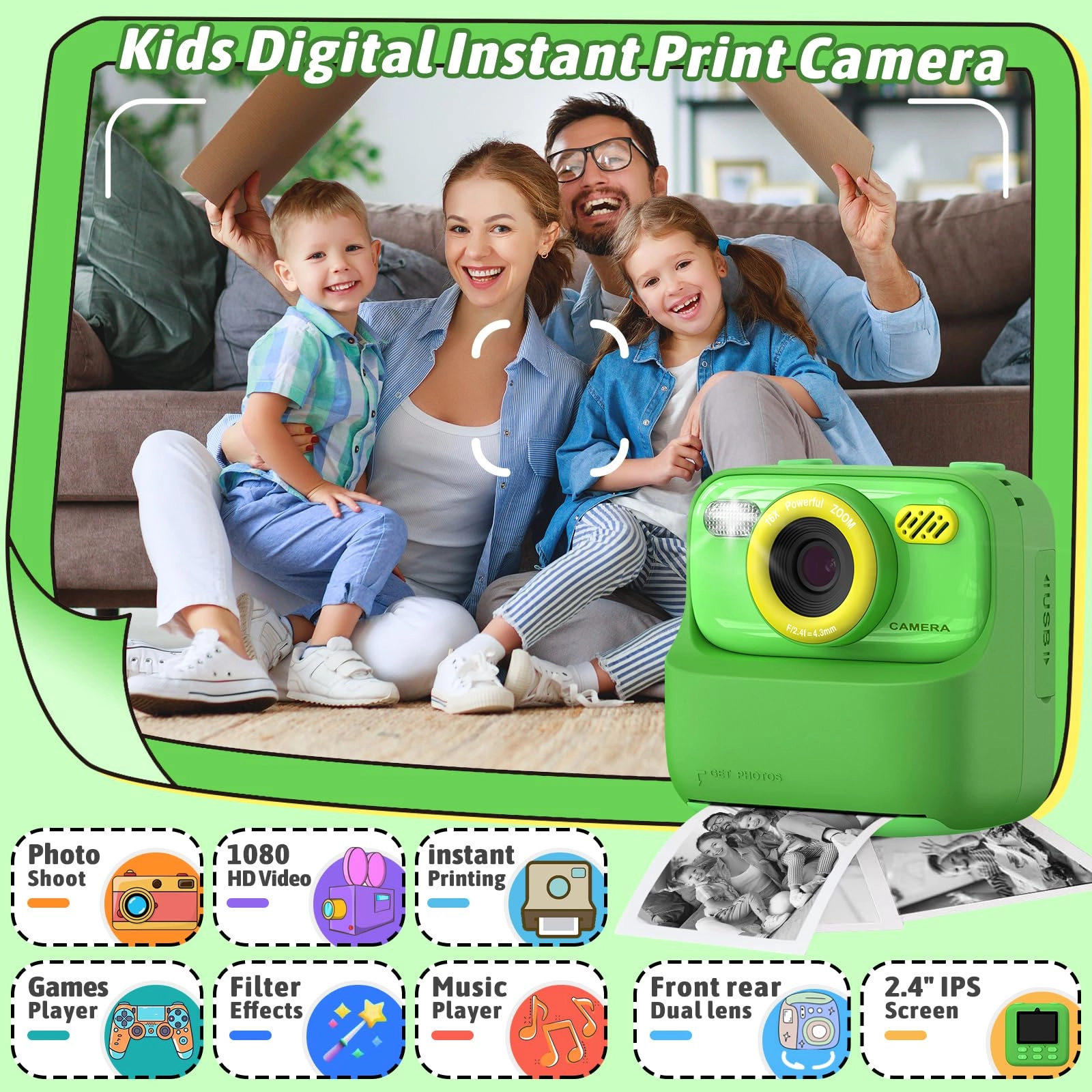 Instant Print Camera - 32GB White