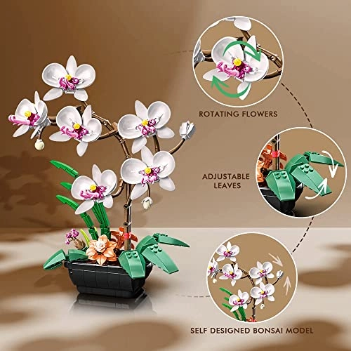 Orchid Flowers Building Kit - 581 pcs