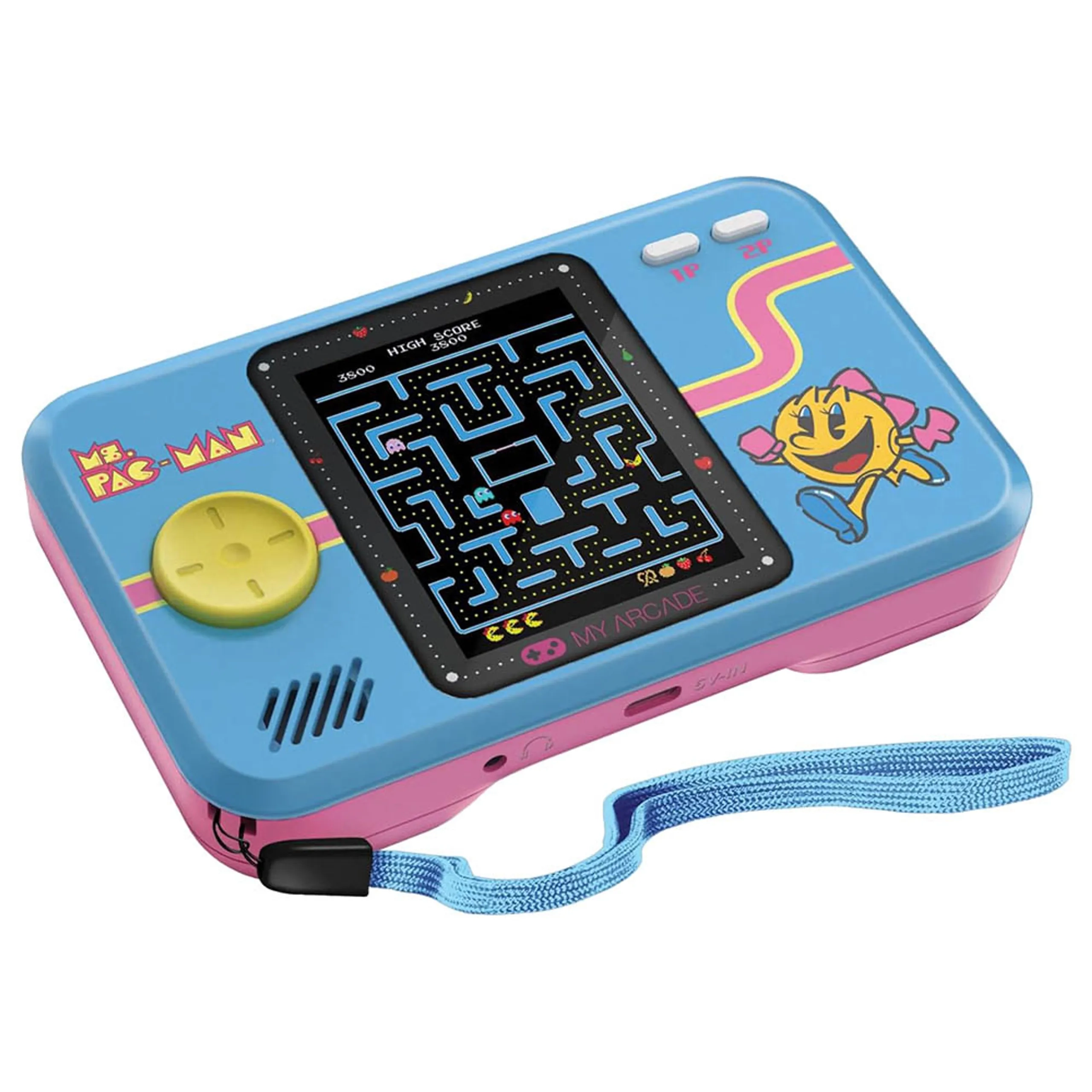 Pocket Player Ms.Pac-Man - Pink & Blue 2.75" display