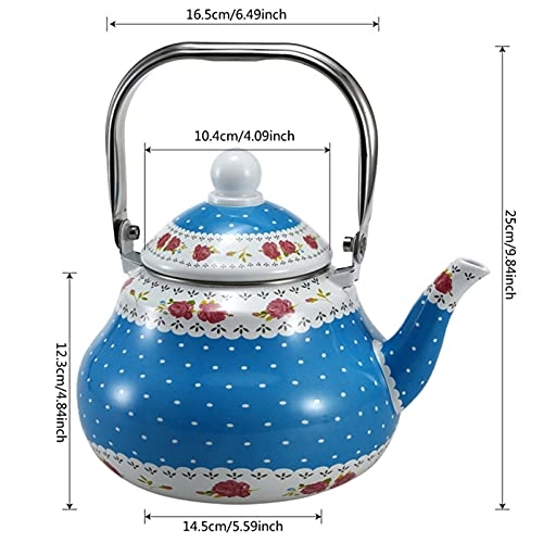 Teapot Porcelain Tea Enameled Kettle - Enamel 1.5L