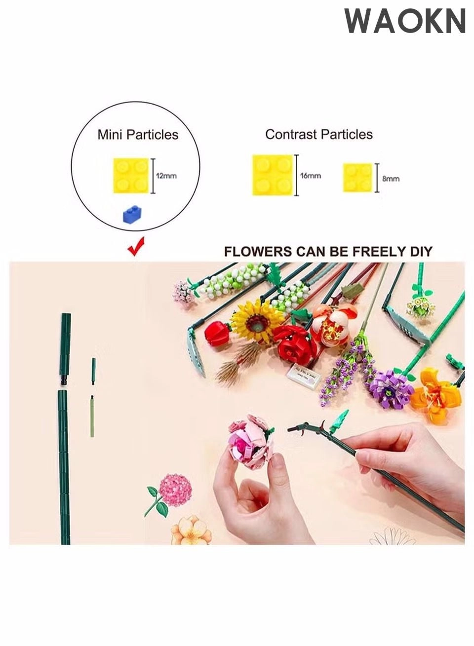 Flower Bouquet Building Blocks - 547pcs