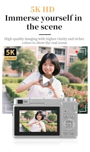 5K Digital Camera - 80MP 18X Zoom