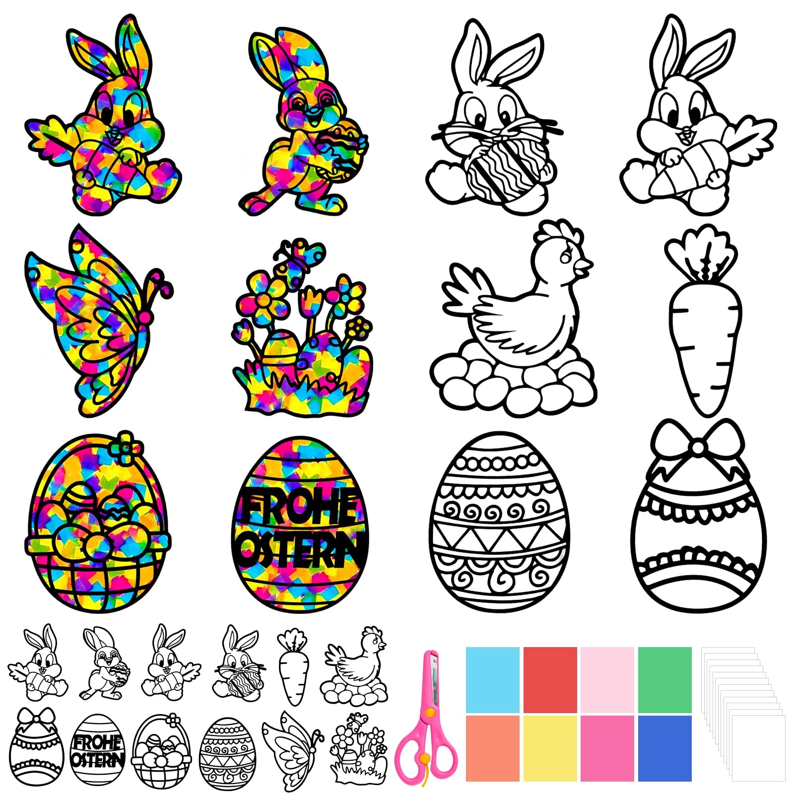 Yizemay Easter Suncatcher Craft Kit - 57 pieces