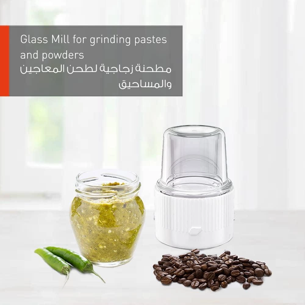 MX-EX1081WTZ - Transparent glass jug Curved stainless steel blade