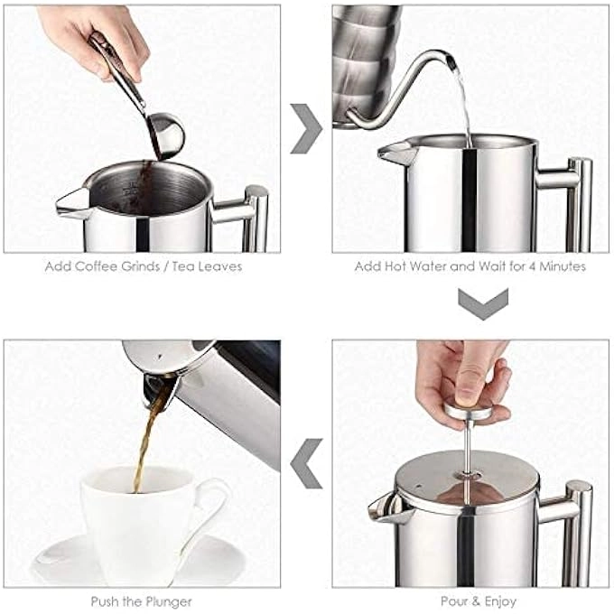 French Press - Double Wall Stainless Steel