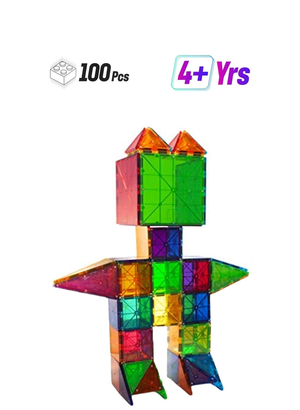 Magna-Tiles Magnetic Building Tiles 4300 - 100 pcs