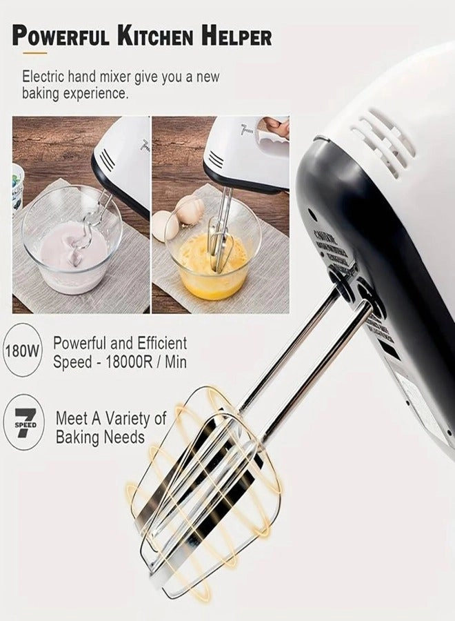 Handheld Electric Mixer - 7 Speed Stainless Steel