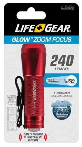Focus Flashlight - 5 Mode Red Tail Cap