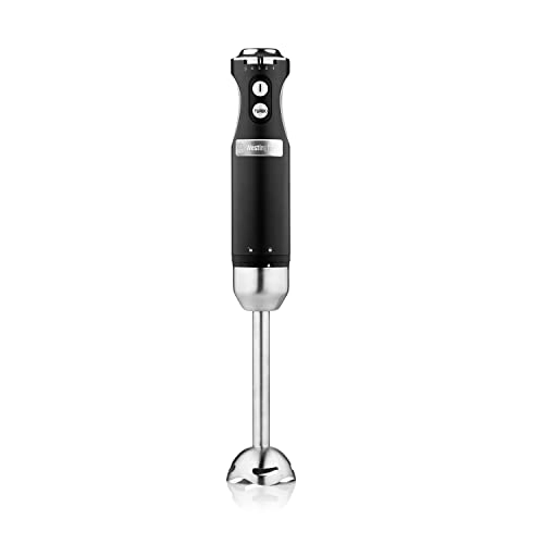 Retro Hand Blender - Stainless Steel, Turbo Mode, Soft Grip
