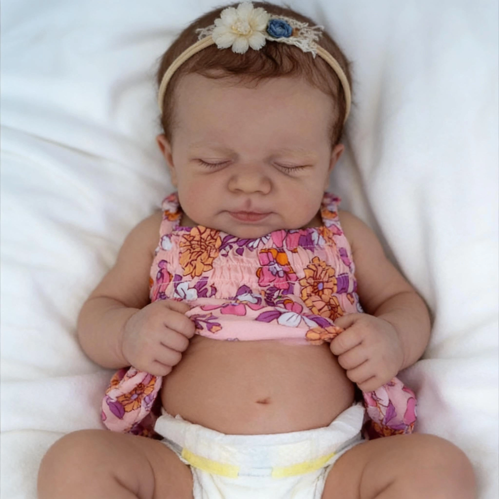 Reborn Baby Doll - 18 Inch Silicone Girl Sleeping Ages 3+