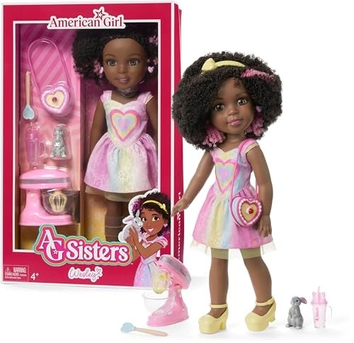 American Girl Wesley Doll - Brown Eyes Pink Highlights Ages 4+