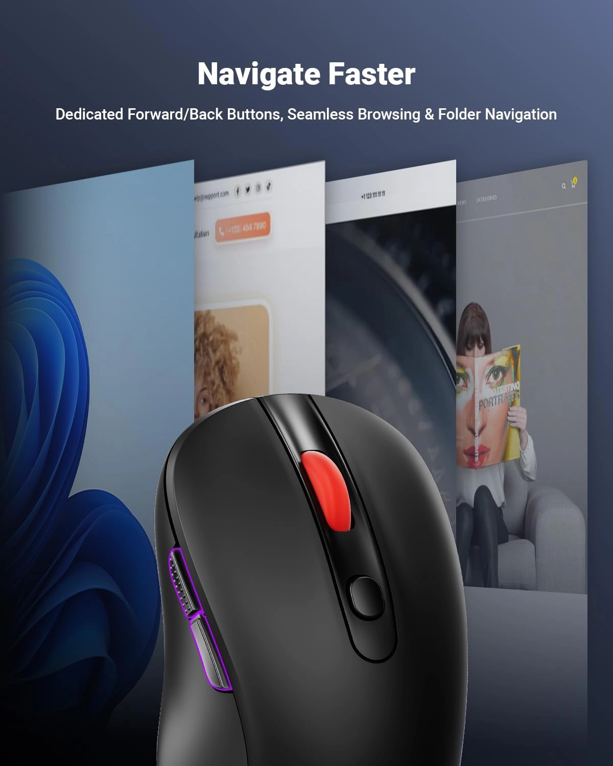 MW17 Slim Mini Cordless Mouse - USB