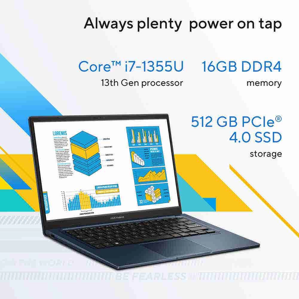 Vivobook 14 X1404VA-NKI715WU - 14'' i7-1355U 16GB DDR4 512GB SSD