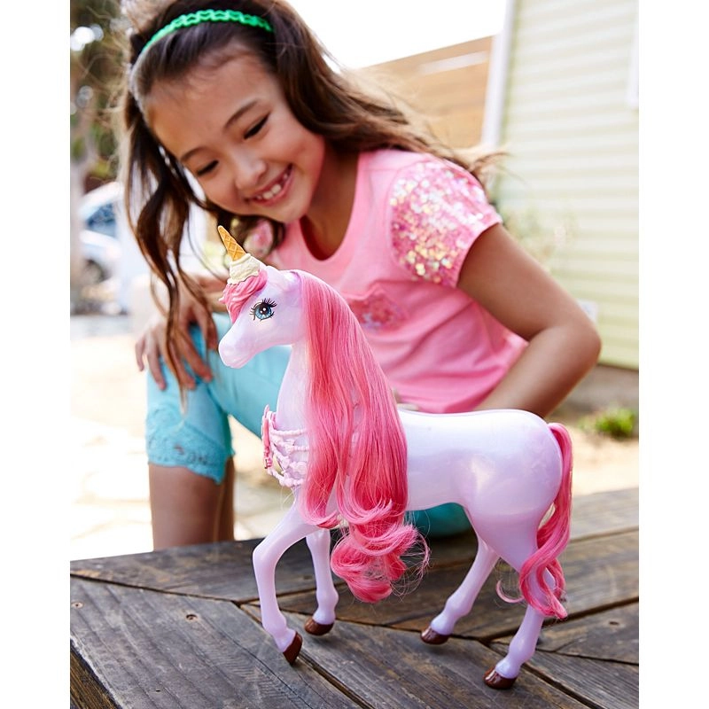 Barbie Dreamtopia Magical Lights Unicorn - Rainbow Mane Lights & Sounds Ages 3+