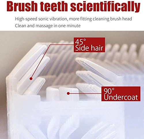 Ultrasonic U-Shaped Toothbrush - 360° Mouth Cleansing Black