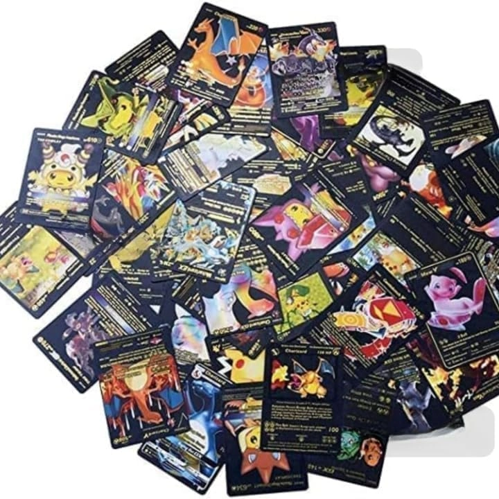 Pokémon Gold Foil Cards Pack - English 55pcs