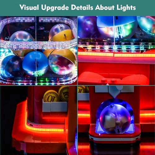Light kit Compatible with Lego 21358 Minifigure Vending Machine - Red Standard Version LED