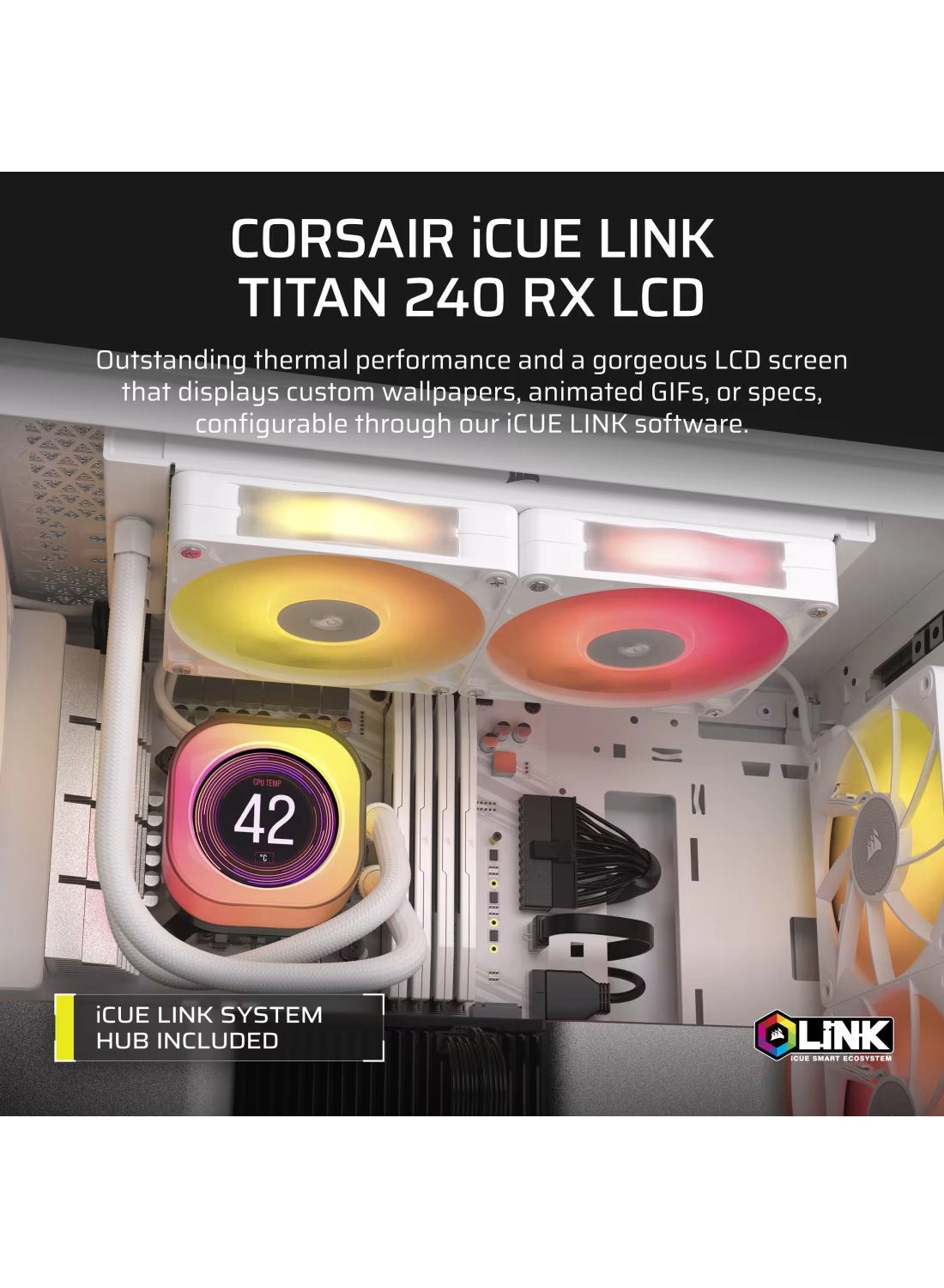 iCUE Link TITAN 240 RX LCD - Dual 120mm