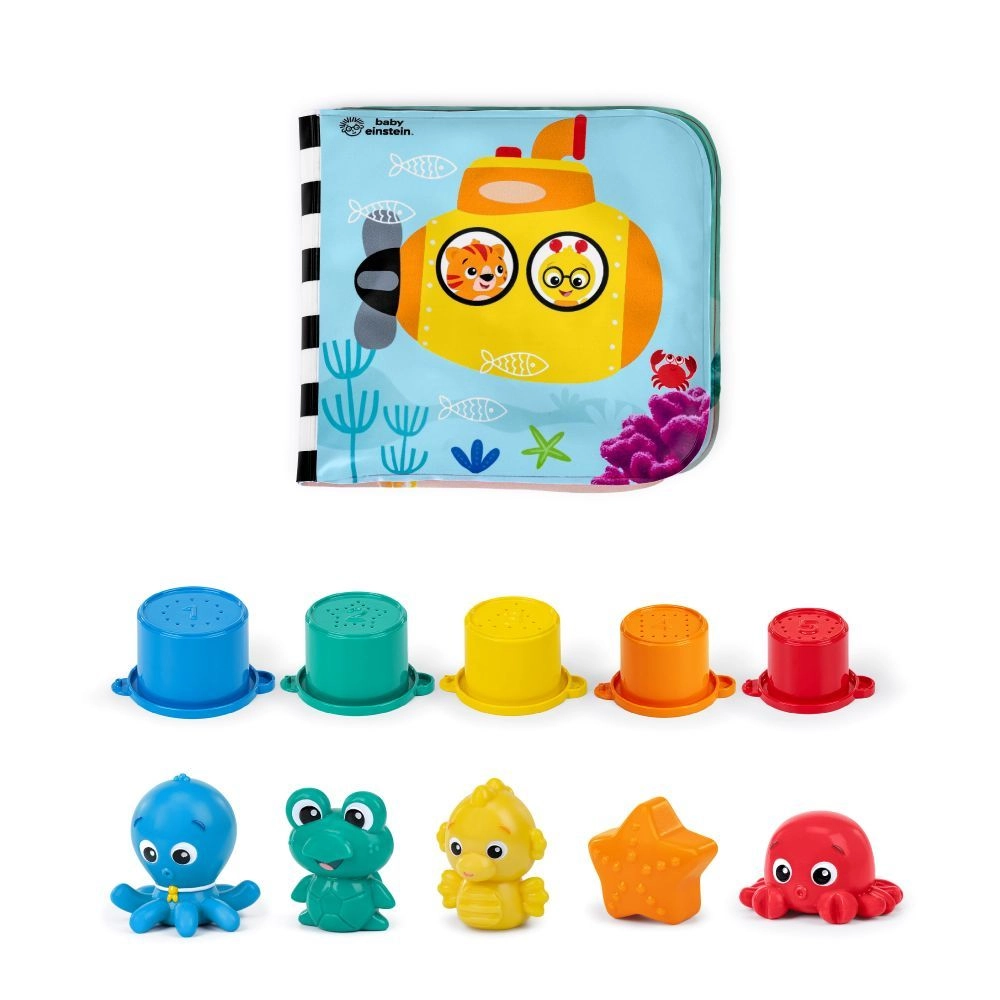 Baby Einstein Opus Bath Pals - 11-Piece Bath Gift Set with Book & Toys