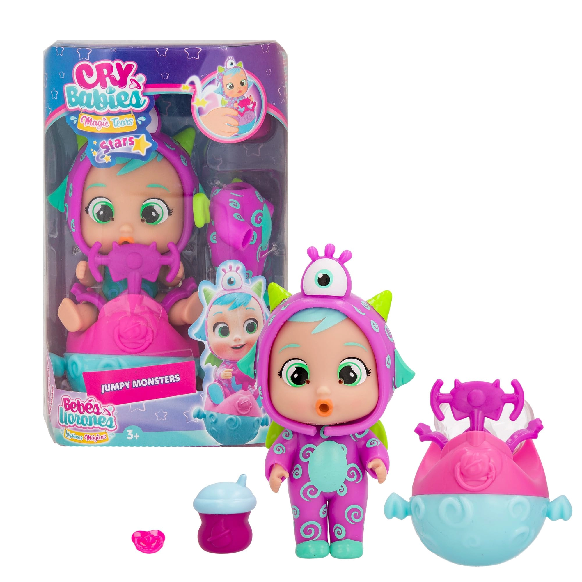 IMC Toys Fuzz Mini Baby Doll - Monster Pyjamas Tears Slime Scooter Ages 3+