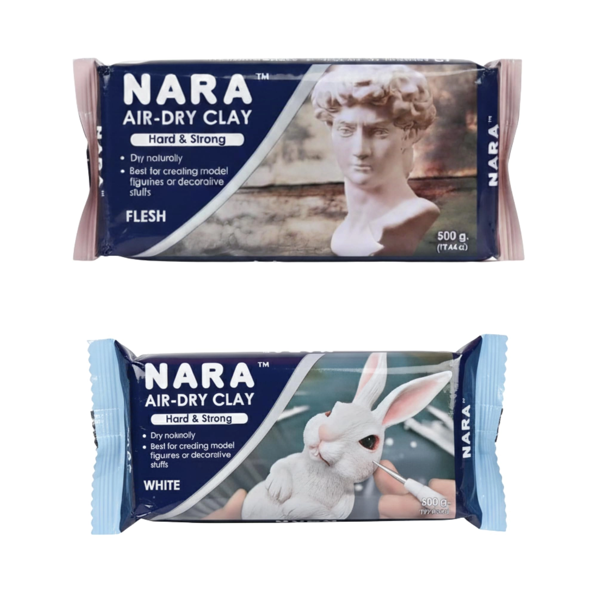 Nara Air-Dry Clay - 500g 2pcs.