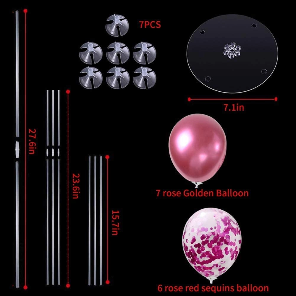 Table Balloon Stand Kit - 16pcs Birthday Anniversary Wedding Party Bridal Baby Shower