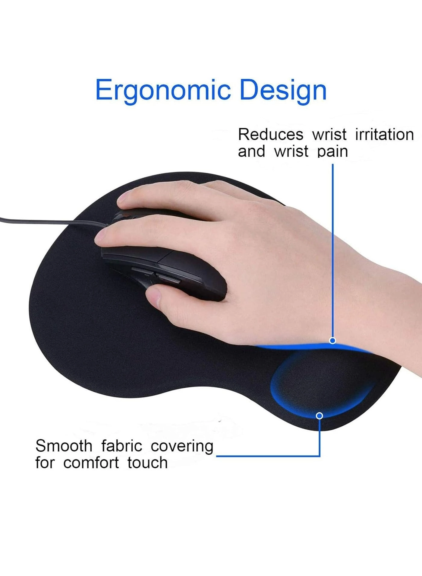 W089 - Lycra Ergonomic Mouse Pad