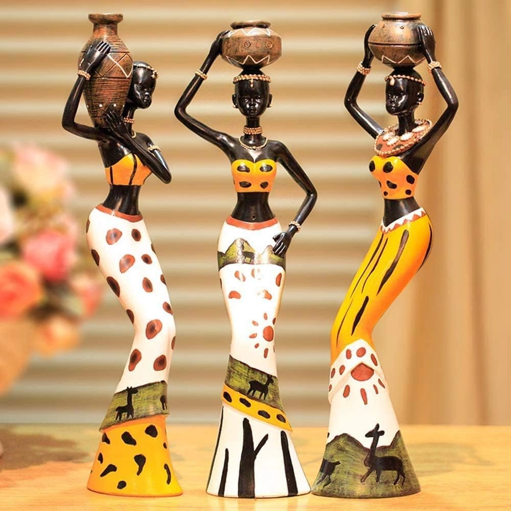 foike home and living Women Figure Statue - Resin Set