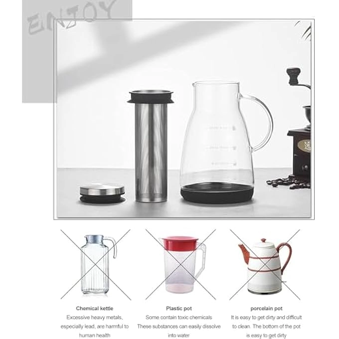 Cold Brew Coffee Maker - 64 Oz Stainless Steel Filter