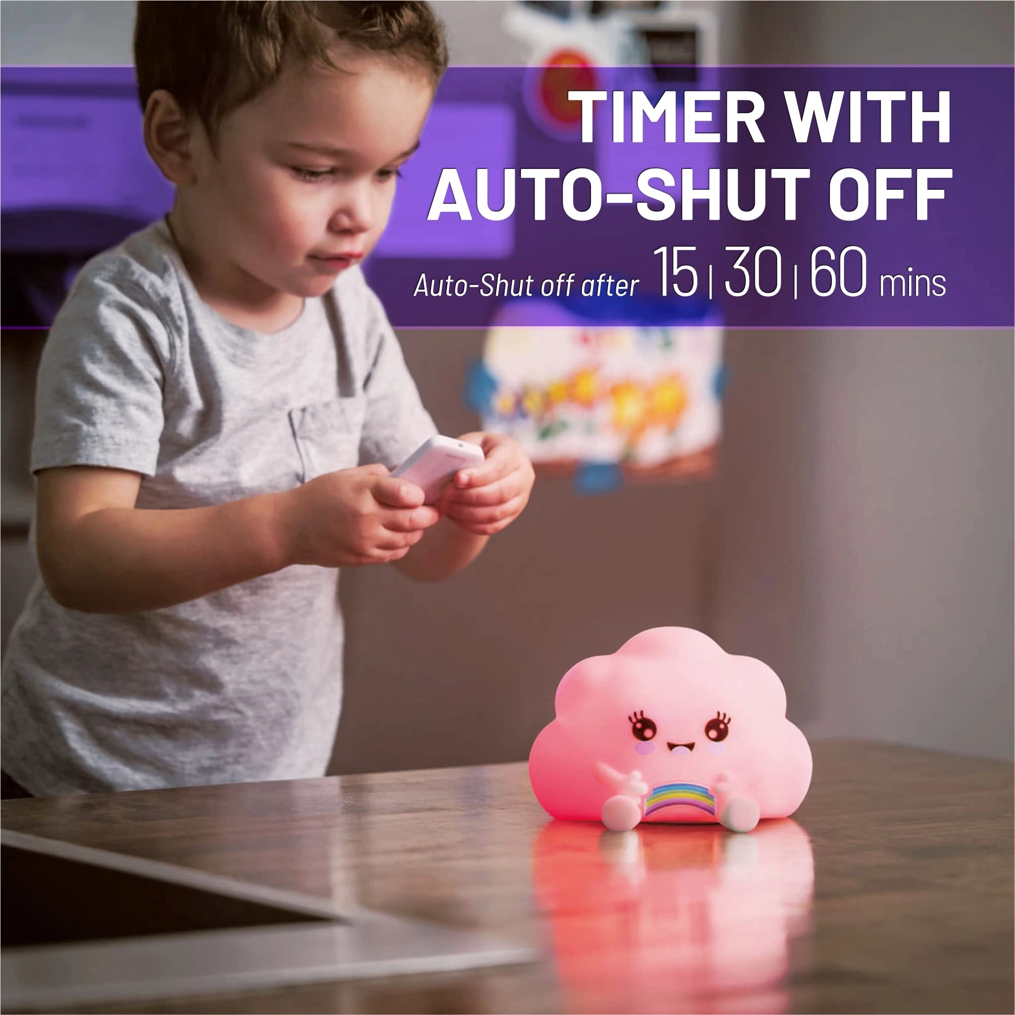 Cloud Squishy Night Light - Battery Powered Multicolor