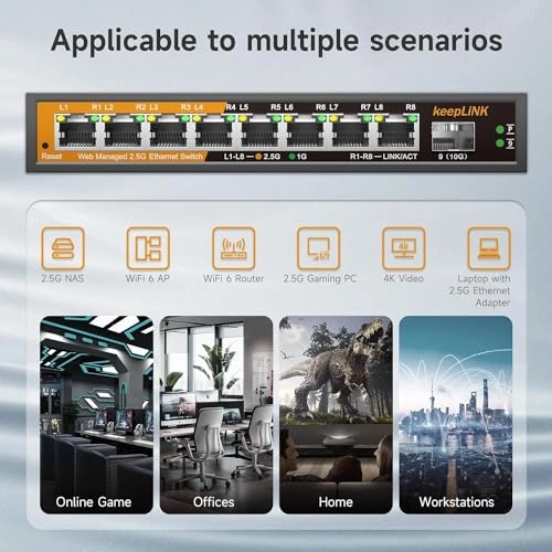 8 Port 2.5G Switch Managed 9-Ports