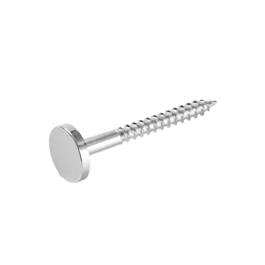 Slotted Round Mirror Screw Pack - 4.25 cm 0.4 cm