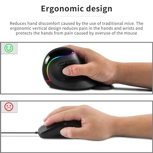 Vertical Mouse - Bluetooth USB