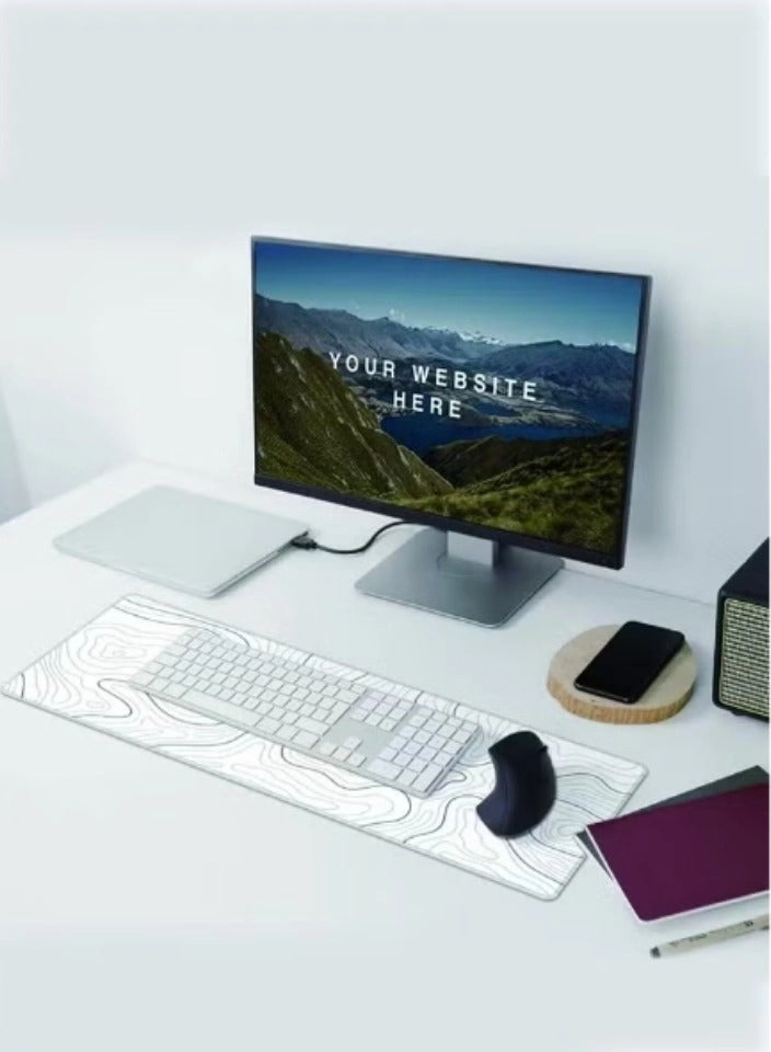 Topographic Cloth Gaming Mouse Pad - 80x30 cm