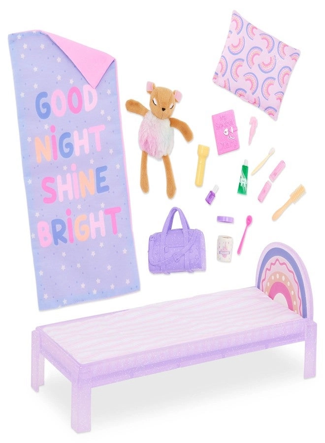 Rafa Fashion Doll - 14-Inch Pink Hair + Bedtime Playset - Bed & Accessories Ages 3+