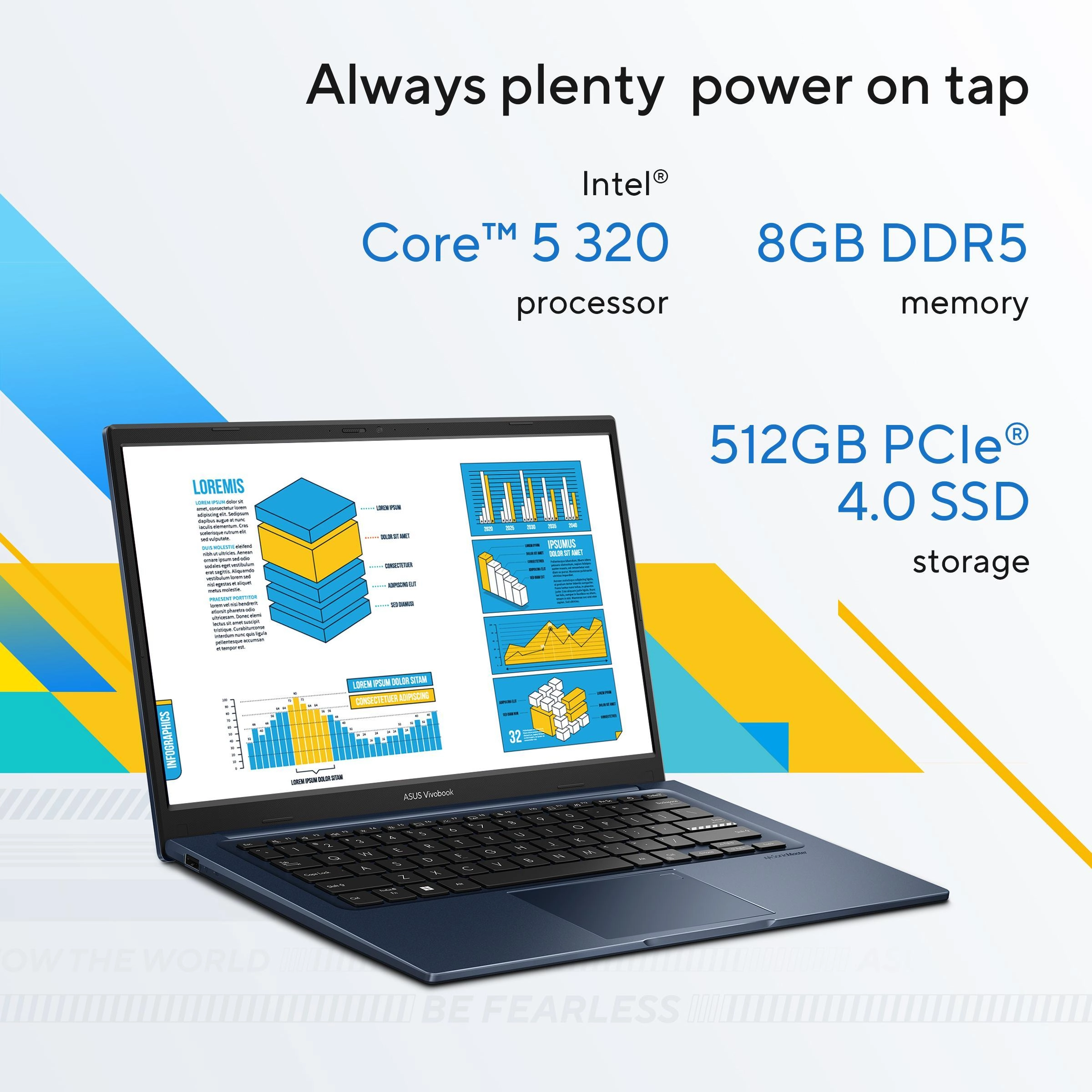 Vivobook 14 X1404MA - 14'' Core 5 320 8GB DDR5 512GB SSD
