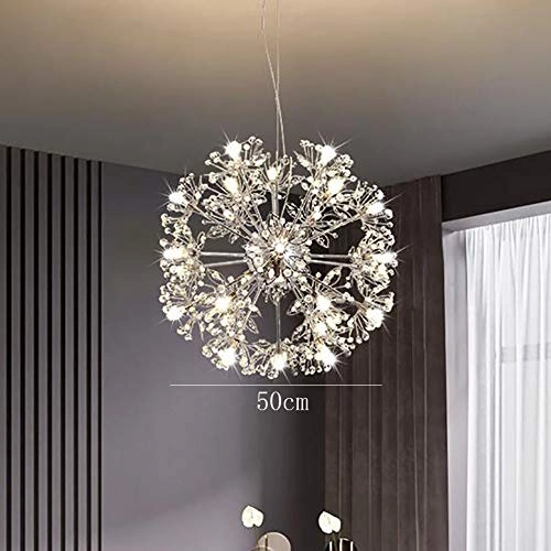 Dandelion Crystal Chandelier - Chrome 80cm